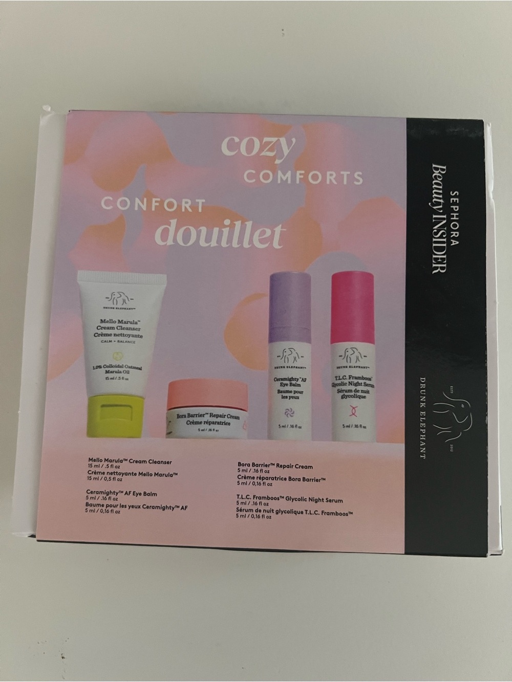 NWT Sephora Drunk Elephant Cozy Comforts Set - 4 piece